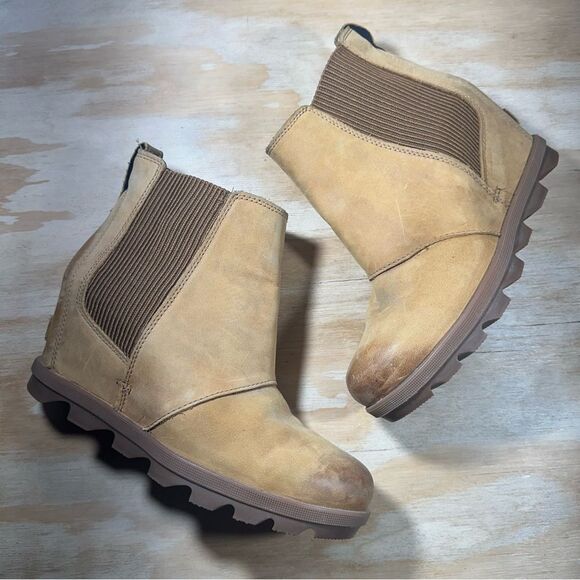 Sorel Tan Ankle Booties Women’s Size 8 - Picture 2 of 8